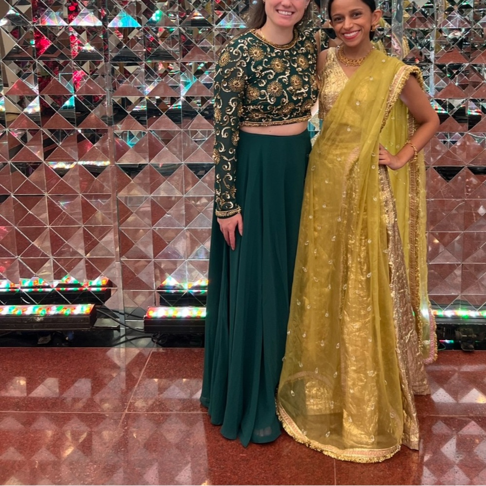 Emerald green lengha from ASOS